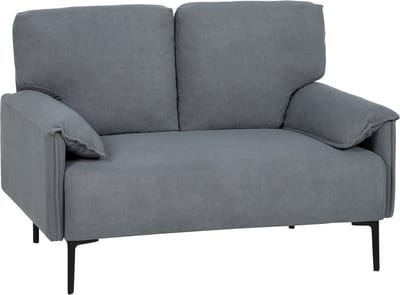 HOMCOM Loveseat Polyester, Metaal 127L x 72B x 84H cm Grijs