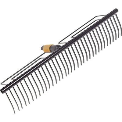 Fiskars QuikFit™ Gazonhark - Brede Hark - Tuinhark - Tuingereedschap -18 cm