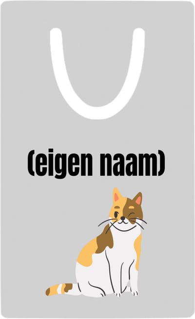 Hacebo® - kat met eigen naam metalen boekenlegger - Katten - katten liefhebbers - iemand die houdt van katten - verjaardag - cadeau - kado Bladwijzer boekenleggers - 7.6 cm x 5cm