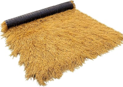 Rieten dakrol - Kunststro - Buiten decoreren - Brandvertragend materiaal - 1x3m - Natuurlijk