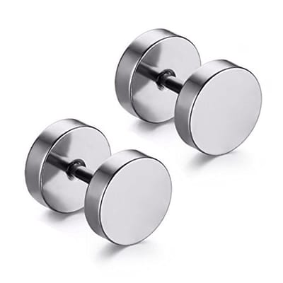 Plux Fashion Studs Oorbellen - Zilver - 8mm - Stainless Steel - Heren - Dames - Sieraden - Zilvere Oorbellen - Studs Oorbellen - Oorbel - HipHop Oorbellen - Sieraden Cadeau - Luxe Style - Duurzame Kwaliteit - Halloween - Oktoberfeest