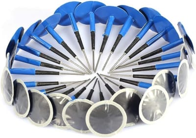 Set van 24 Universele Tubeless Rubberen Bandenplakkers voor Auto en Motorfiets - Snelle Fix