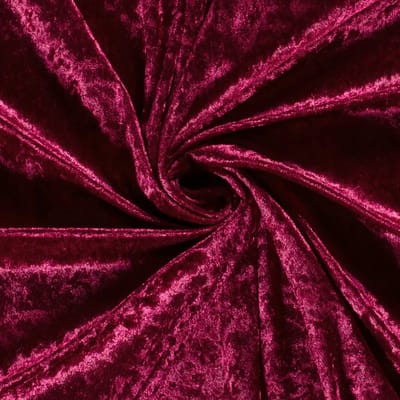 Velour de Panne Uni – Bordeaux Rood – Glimmend & Zacht – 165 g/m² – 147 cm Breed – Per Meter