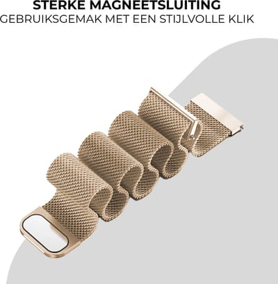 Strap-it Milanees bandje / Milanese band geschikt voor Samsung Galaxy Watch 7 (40 & 44mm) / Galaxy Watch 6 40mm & 44mm / Galaxy Watch 6 Classic / Galaxy Watch 5 40 & 44mm / Watch 5 Pro / Watch 4 / Watch 4 Classic / Watch FE - rosé goud