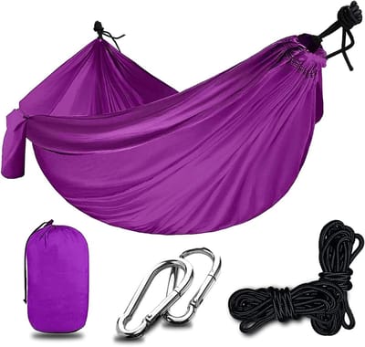 Draagbare Hangmat - Reis Hangmat - Buiten Ontspannen - Scheurvast Nylon - Tot 200kg - Paars