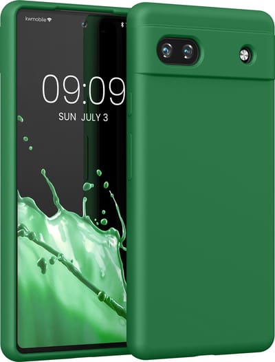 kwmobile telefoonhoesje geschikt voor Google Pixel 6a - Hoesje met siliconen coating - Smartphone case in elfengroen