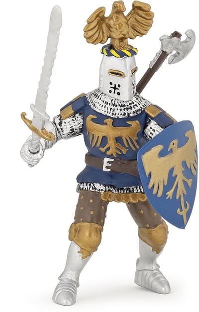 Papo Blauwe Ridder met Adelaars Helm - Ridders speelgoed - 39362