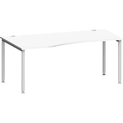 Schäfer Shop  Genius Bureautafel in vrije vorm MODENA FLEX, aanbouw links B 1800 mm, wit