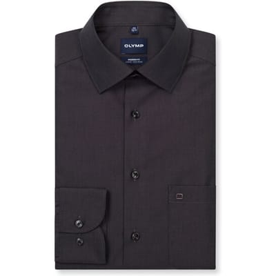 OLYMP Luxor Overhemd, Modern Fit, New Kent, Antraciet