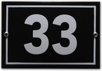 Huisnummer model Phil nr. 33
