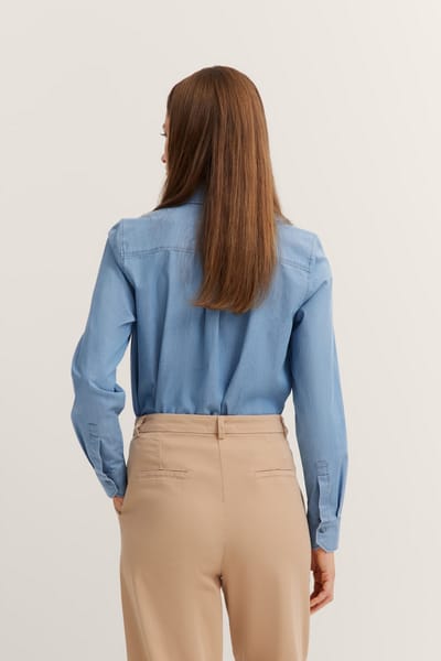 Bugatti Damen Stretch katoenen overhemd blouse