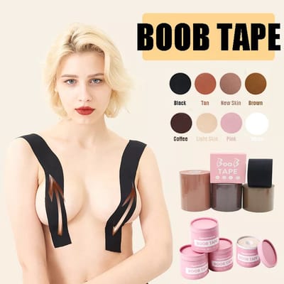 LaNicole® Boob Tape met Nipple Covers -Complete-Tepelcovers - Tepelplakkers -Zandkleurig-Light skin- Fashion BH Dress Borst - Boobtape-