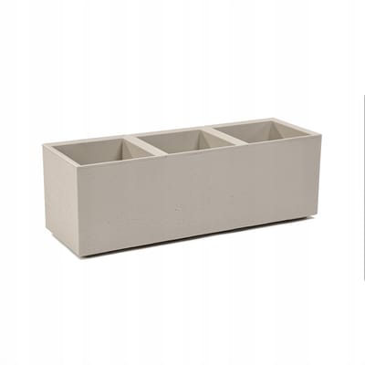 KARO Plantenbak op Wielen 90x30x30cm - Betonlook Beige