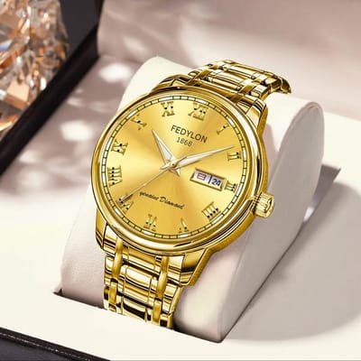 Nieuw Zwitsers Herenhorloge Heren Geavanceerd Volautomatisch Mechanisch Horloge High-end Editie Lichtgevend Waterdicht High-end Minimum yellow