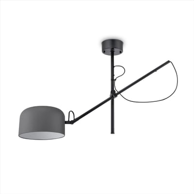 Plafondlamp Bovel grijs