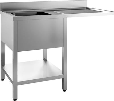 Spoeltafel Met Bodemschap - 120x70cm - Vaatwasser - Links 7452.0465 - Horeca & Professioneel