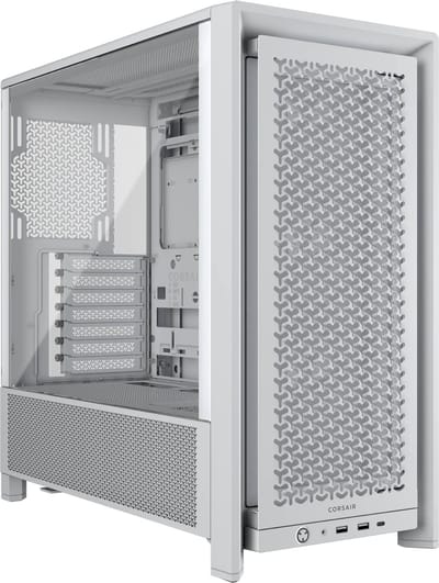 CORSAIR FRAME 4000D RS - Midtowermodel ATX - Gehard Glas - Wit - 3x RS120 fans