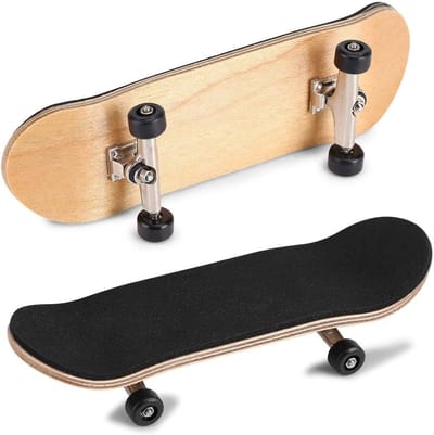 Mini Skateboards - Vinger Board - Ontspanning Hobby - Esdoorn Hout Constructie - 96 x 28 mm - Zwart