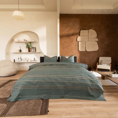 Kayori Kenro Dekbedovertrek Tencel - 240x200-220 + 2 slopen - Lits-jumeaux - Zacht & Verkoelend - Groen