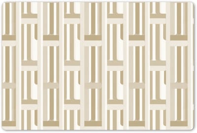 Placemats 45x30 cm - Placemat kunststof - 1 stuk - Modern - Geometrisch - Beige - Borden onderleggers - Decoratie voor op tafel - Keuken tafeldecoratie accessoires - Vinyl onderlegger - Tafelversiering