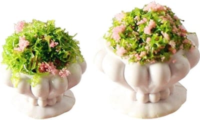 Poppenhuis Potplanten - Miniatuur Planten Bonsai - Poppenhuis Decoratie - Levendige Realistische Uitstraling - 2 stuks - Groen