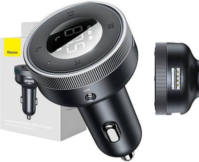Baseus - FM-transmitter - MP3-speler - LED - 2x USB - Bluetooth - Zwart