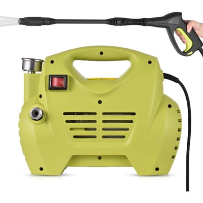 Elektrische hogedrukreiniger 1300 PSI Max. Draagbare hogedrukreiniger met verstelbare sproeier US Plug groen