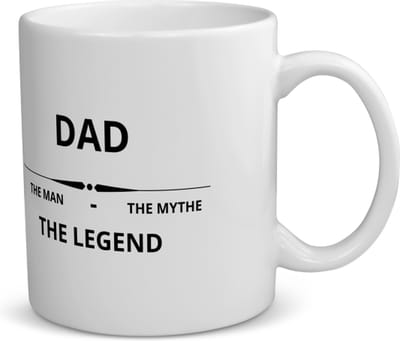 Akyol - dad the man the mythe the legend koffiemok - theemok - Papa - de legendarische vader - vader cadeautjes - vaderdag - verjaardag - geschenk - kado - vader artikelen - 350 ML inhoud