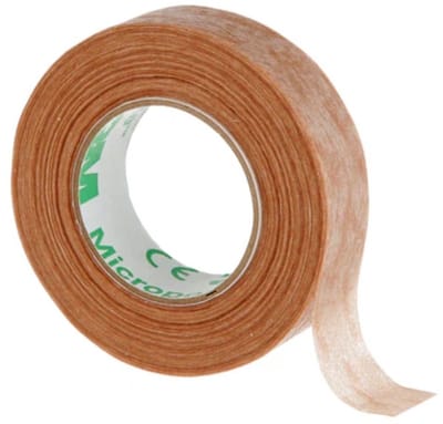 3M Micropore chirurgische fixatie tape 1,25cmx9,1m beige - hypoallergene hechtpleister, zacht voor de huid, goede kleefkracht en ademend - makkelijk op maat scheurbaar