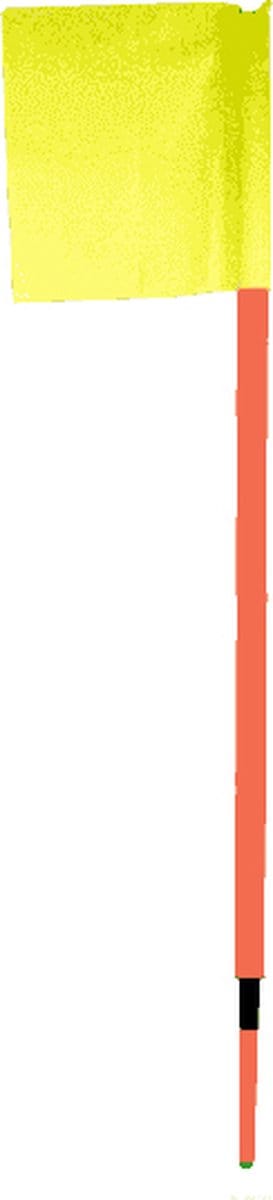 Sportec Hoekvlagset 30 mm oranje, met veer en een gele vlag