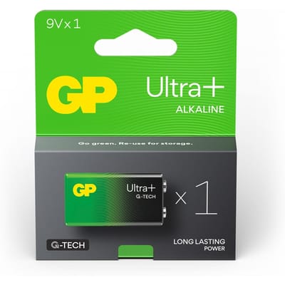 GP Ultra Plus Alkaline 9V Blokbatterij (1-pack)
