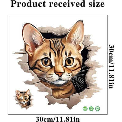 Grappige 3D Kitten Toiletbril Stickers Decals Waterdicht Peel & Stick Toilet Dieren Decals Decor Voor Badkamer Toilet