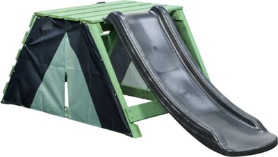 Swing King Speeltoestel Charlie Small - Hout En Kunststof - 2 Personen - Groen En Antraciet - 74cm 114cm 59cm