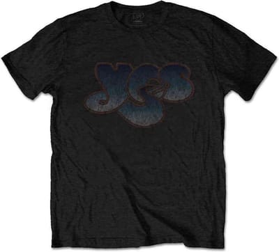 Yes - Vintage Logo Heren T-shirt - S - Zwart