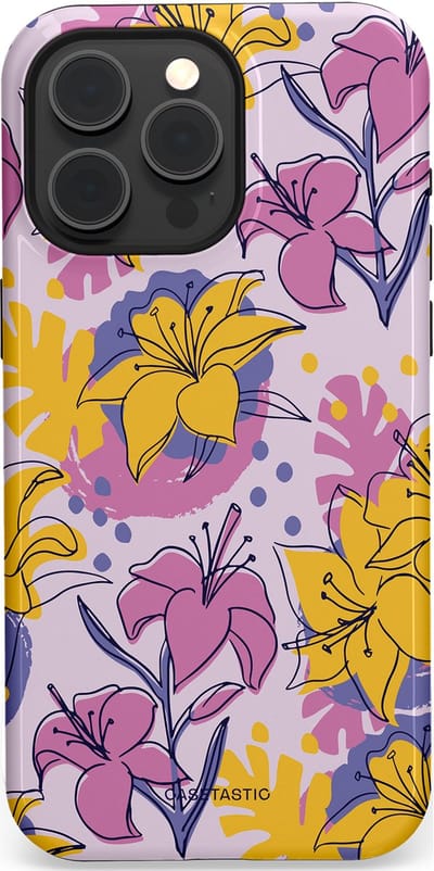 Casetastic Hoesje Geschikt voor Apple iPhone 15 Pro Max Magsafe - Stijlvolle Beschermende Duo-layer Case - Flora Fantasia