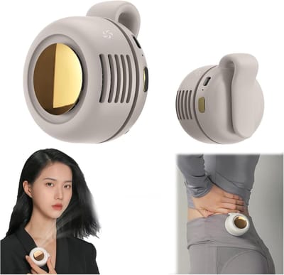 Mini Ventilator - Portable Clip Fan - Stille Mini-Wervelwindventilator Met 3 Snelheden - USB Oplaadbare - 360° Verstelbare Luchtstroom - Nekventilator - Clip-On Ventilator - Aircooler - Stille Bladeless Ventilatoren - Voor Kantoor/Reizen/Buiten - Wit