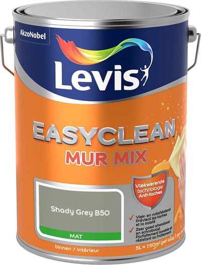 Levis - Easyclean Mur Mat Mix - Shady Grey B50 - Mengverf - 5 L