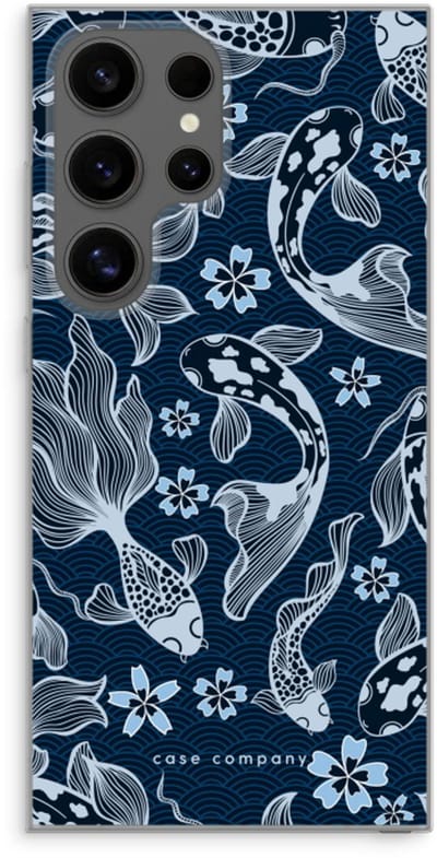 Case Company® - Hoesje geschikt voor Samsung Galaxy S24 Ultra hoesje - Midnight Koi - Soft Cover Telefoonhoesje - Bescherming aan alle Kanten en Schermrand