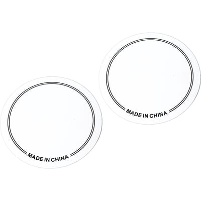 2 STKS Drumvel Patch PET Slijtvast Drumvel Patch Beschermer voor Oefening Optreden Dubbel white