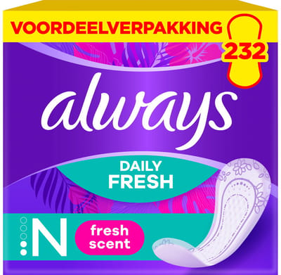 Always Daily Fresh Normal Inlegkruisjes - Met Een Frisse Geur - 4 x 58 Stuks