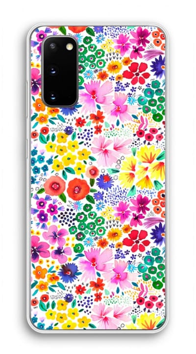 Case Company® - Hoesje geschikt voor Samsung Galaxy S20 hoesje - Little Flowers - Soft Cover Telefoonhoesje - Bescherming aan alle Kanten en Schermrand
