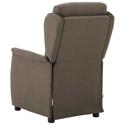 vidaXL - Massagestoel - met - kussen - Taupe - 67.5 - x - 93.5 - x - 101.5 - cm - Stof