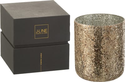 J-Line geurkaars Luxuria - Cookie Crunch - glas - brons - XL - 120U