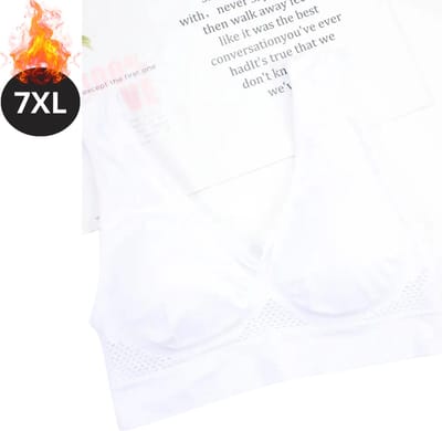 Bovista BH Zonder Beugel - Zonder Bandjes - Push-up Bh's - Comfort Beha - Comfortabel - Sterk - Plus Size - Wit - Maat 7XL