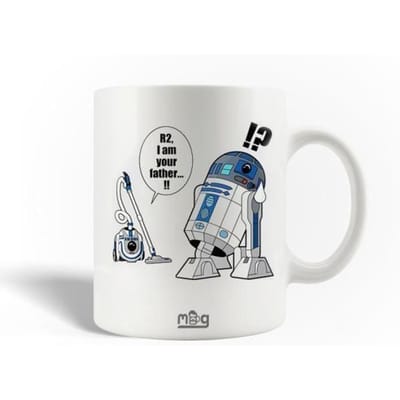 Mug en Céramique - Doctor Who - R2D2 et Dalek - 30cl - Compatible lave-vaisselle - Blanc