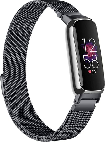 YONO Milanees Bandje geschikt voor Fitbit Inspire 3 - RVS Horlogeband - Polsband - Armband - Zwart
