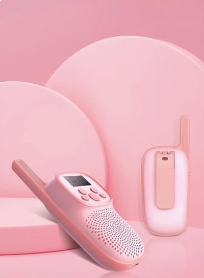 Repus Walkie Talkie Set Roze | tot 3KM bereik| Voor volwassenen en kinderen | Portofoon | Oplaadbaar | Cadeau