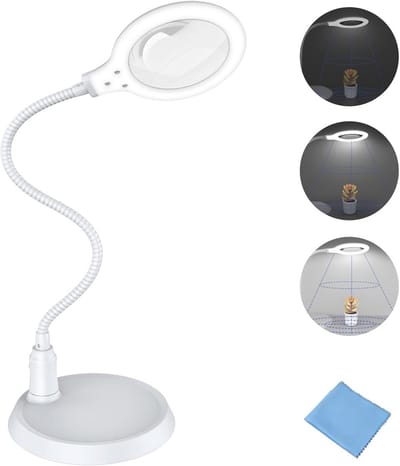 5x Vergrootlamp met LED – Ultraheldere Daglicht Bureaulamp voor Nauwkeurige Detailweergave