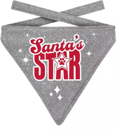 Plenty Gifts Kerst Bandana Glitter Zilver