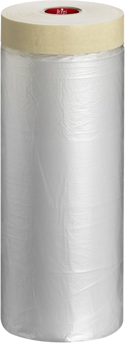 Kip 3832 - Fijncrêpe Masker - Beige - 1800mmx33m - MASKING-TEC PE-afdekfolie met statische lading voor het snel afplakken en afdekken van randen en grote oppervlakken - Voor bijna alle ondergronden binnen - Temperatuurbestendig tot 60°C